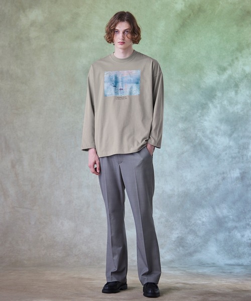 ART×EMMA CLOTHES別注 アート転写プリントシルケットライク天竺ビッグ