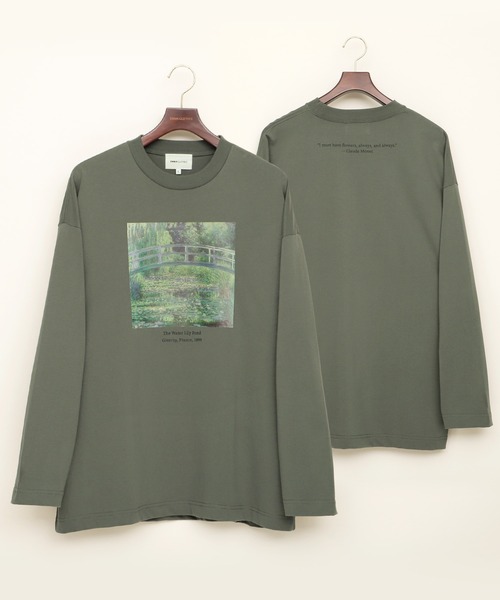 EMMA CLOTHES（エマクローズ）の「ART×EMMA CLOTHES別注 アート転写プリントシルケットライク天竺ビッグシルエット L/Sカットソー グラフィック カットソー（Tシャツ/カットソー・メンズ・ブラウン系その他/ベージュ系その他/ホワイト系その他/ブラック系その他/グリーン系その他/ホワイト系その他2/ホワイト系その他3/ブラック系その他2/ブラック系その他3/ブラウン系その他2/ブラウン系その他3/ベージュ系その他2/ベージュ系その他3/グリーン系その他2/グリーン系その他3・M/L）」の20枚目の写真