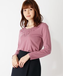 モチーフレースロングTシャツ