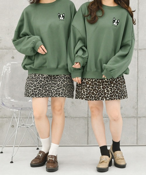 PairPair(ペアペア)の「dogサガラ刺繍スウェット(スウェット・レディース・パープル/グリーン/アイボリー/ホワイト系その他/スミクロ・FREE)」の5枚目の写真