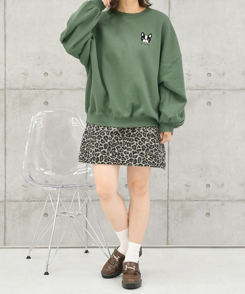 PairPair(ペアペア)の「dogサガラ刺繍スウェット(スウェット・レディース・パープル/グリーン/アイボリー/ホワイト系その他/スミクロ・FREE)」の13枚目の写真