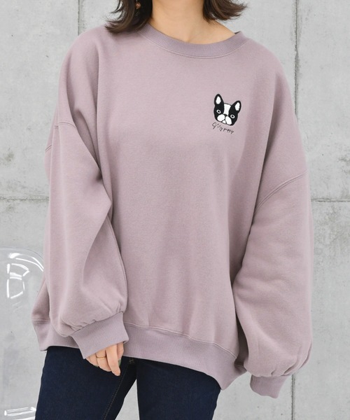 PairPair(ペアペア)の「dogサガラ刺繍スウェット(スウェット・レディース・パープル/グリーン/アイボリー/ホワイト系その他/スミクロ・FREE)」の17枚目の写真