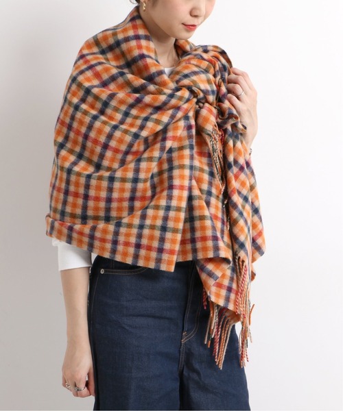 SLOBE IENAツイードミルSLOBE別注 チェックストール SLOBE IENA（スローブイエナ）の「【TWEEDMILL/ツイードミル