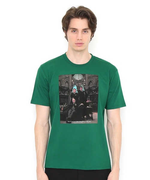Design Tshirts Store Graniph デザイン ティーシャツ ストア グラニフ の コラボレーションｔシャツ マルフォイとクラッブとゴイル ハリー ポッター ディープシーグリーン Tシャツ カットソー Wear