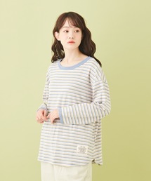 CUBE SUGAR（キューブシュガー）の「ショートスラブフライスボーダービッグクルーネック（Tシャツ/カットソー）」