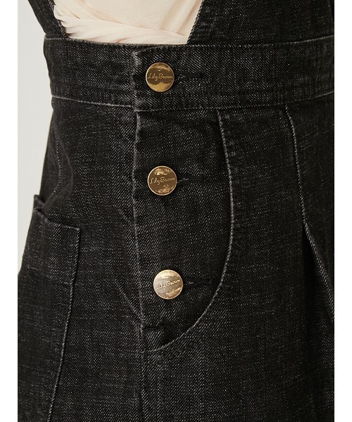 LILY BROWN（リリーブラウン）の「カルゼデニムオールインワン（サロペット/オーバーオール・レディース・オフホワイト/ブルー/ブラック・0/1）」の12枚目の写真