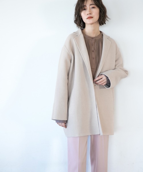 A part by（アパートバイ）の「WPジャケットコート　926570（テーラードジャケット・レディース・ライトグレー/アイボリー/ブラウン系その他・FREE）」の6枚目の写真