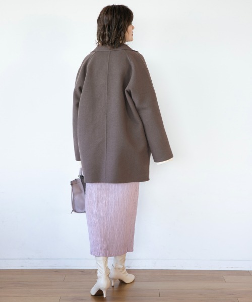 A part by（アパートバイ）の「WPジャケットコート　926570（テーラードジャケット・レディース・ライトグレー/アイボリー/ブラウン系その他・FREE）」の12枚目の写真