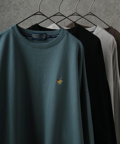 BEVERLY HILLS POLO CLUB(ビバリーヒルズポロクラブ)の「【BEVERLY HILLS POLO CLUB/ビバリーヒルズポロクラブ】オーバーサイズ ワンポイント刺繍 カットソー(Tシャツ/カットソー・レディース・ホワイト/チャコールグレー/スカイブルー/ブラック/ベージュ/パープル/ブラウン/グレー/ライトイエロー/レッド系その他/ブルーグレー/ホワイト系その他/ホワイト系その他2/ブラック系その他/グレー系その他/グリーン・M/L)」の13枚目の写真