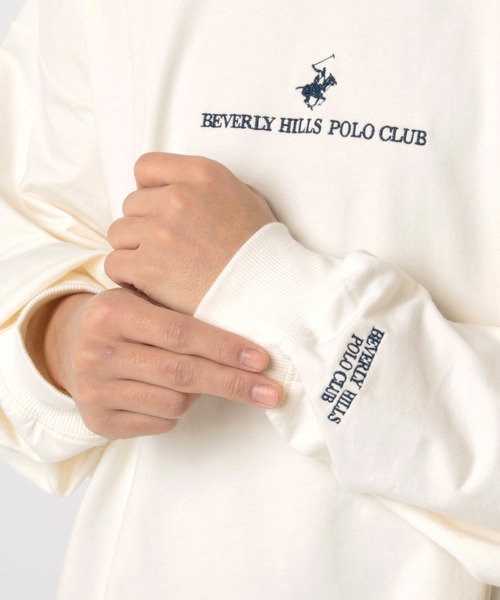 BEVERLY HILLS POLO CLUB(ビバリーヒルズポロクラブ)の「【BEVERLY HILLS POLO CLUB/ビバリーヒルズポロクラブ】オーバーサイズ ワンポイント刺繍 カットソー(Tシャツ/カットソー・レディース・ホワイト/チャコールグレー/スカイブルー/ブラック/ベージュ/パープル/ブラウン/グレー/ライトイエロー/レッド系その他/ブルーグレー/ホワイト系その他/ホワイト系その他2/ブラック系その他/グレー系その他/グリーン・M/L)」の19枚目の写真