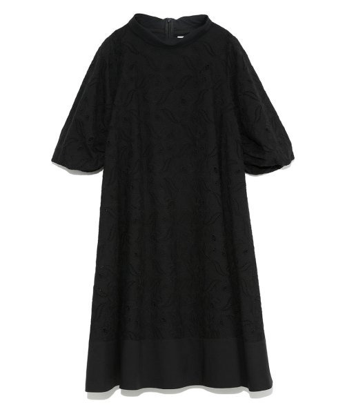 CELFORD 黒 半袖 Aライン ワンピース CELFORD 黒 半袖 Aライン ワンピース