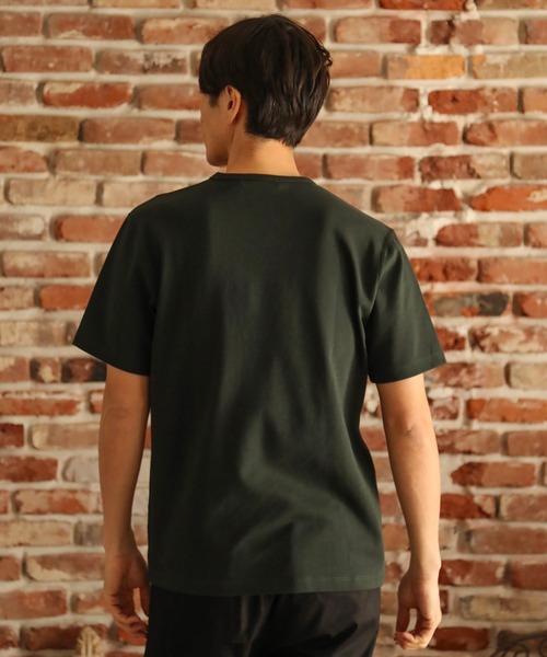 UNION STATION（ユニオンステーション）の「ストレッチスムース半袖VネックＴシャツ（Tシャツ/カットソー・メンズ・ブラック/ダークグリーン/ベージュ/オフホワイト/チャコール・LL/S/M/L）」の8枚目の写真