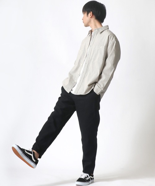 Dickies（ディッキーズ）の「Dickies/ディッキーズ 別注 ヘビーツイル タックワイドパンツ/ルーズテーパードペインターパンツ/ワークパンツ/イージーパンツ（チノパンツ・メンズ・オリーブ/インディゴブルー/アイボリー/ライトインディゴブルー/ブラック・M/L/XL）」の11枚目の写真