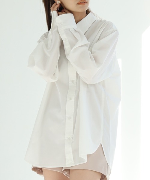 one after another NICE CLAUP(ワンアフターアナザーナイスクラップ)の「アソートビッグシャツ(シャツ/ブラウス・レディース・チェック/サックスブルー/ブラック/オフホワイト・FREE)」の2枚目の写真