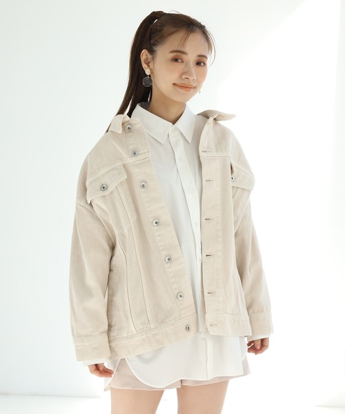 one after another NICE CLAUP(ワンアフターアナザーナイスクラップ)の「アソートビッグシャツ(シャツ/ブラウス・レディース・チェック/サックスブルー/ブラック/オフホワイト・FREE)」の15枚目の写真