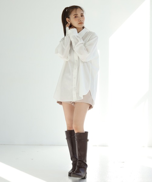 one after another NICE CLAUP(ワンアフターアナザーナイスクラップ)の「アソートビッグシャツ(シャツ/ブラウス・レディース・チェック/サックスブルー/ブラック/オフホワイト・FREE)」の16枚目の写真