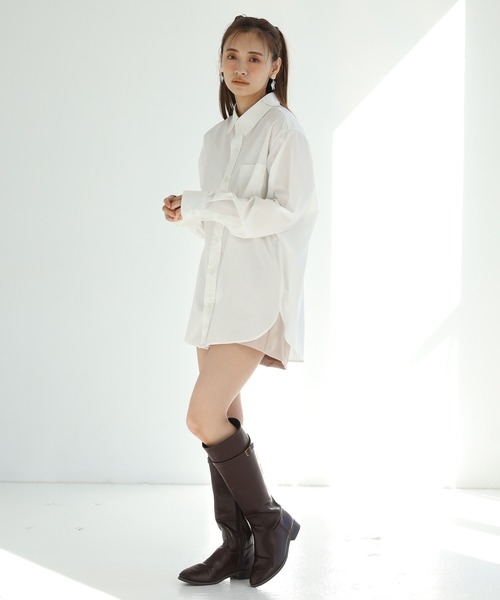 one after another NICE CLAUP(ワンアフターアナザーナイスクラップ)の「アソートビッグシャツ(シャツ/ブラウス・レディース・チェック/サックスブルー/ブラック/オフホワイト・FREE)」の17枚目の写真