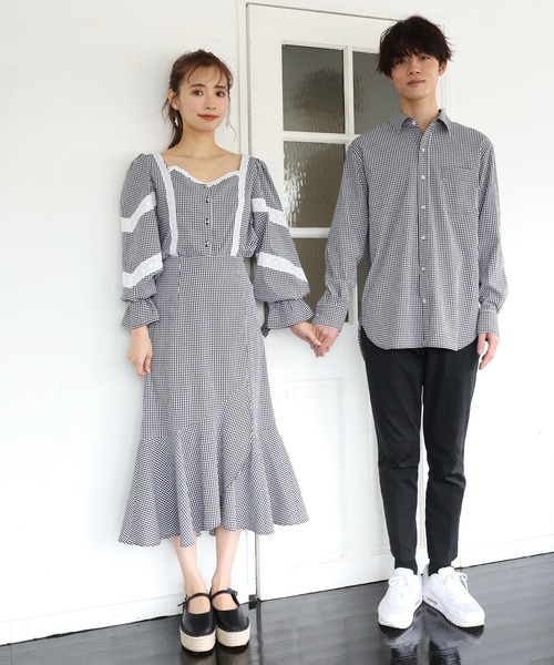 one after another NICE CLAUP(ワンアフターアナザーナイスクラップ)の「アソートビッグシャツ(シャツ/ブラウス・レディース・チェック/サックスブルー/ブラック/オフホワイト・FREE)」の12枚目の写真