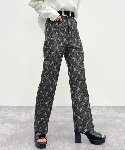 PAGEBOY（ページボーイ）の「【CORE】リーフジャガードパンツ（その他パンツ・レディース・ブラック/ベージュ・SMALL/MEDIUM）」の19枚目の写真