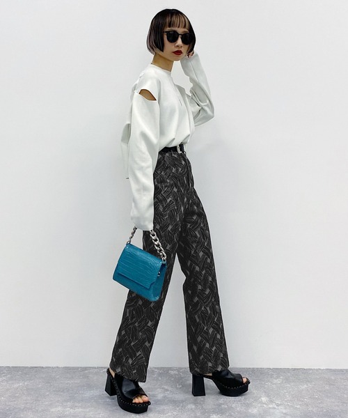 PAGEBOY（ページボーイ）の「【CORE】リーフジャガードパンツ（その他パンツ・レディース・ブラック/ベージュ・SMALL/MEDIUM）」の16枚目の写真