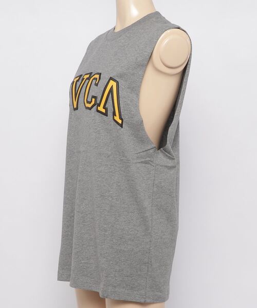 RVCA（ルーカ）の「RVCA/ルーカ  ビッグシルエット  カレッジ風ロゴタンクトップ   BB043-382（タンクトップ・レディース・ホワイト/グレー/カーキ/ブラック・S/XS）」の5枚目の写真