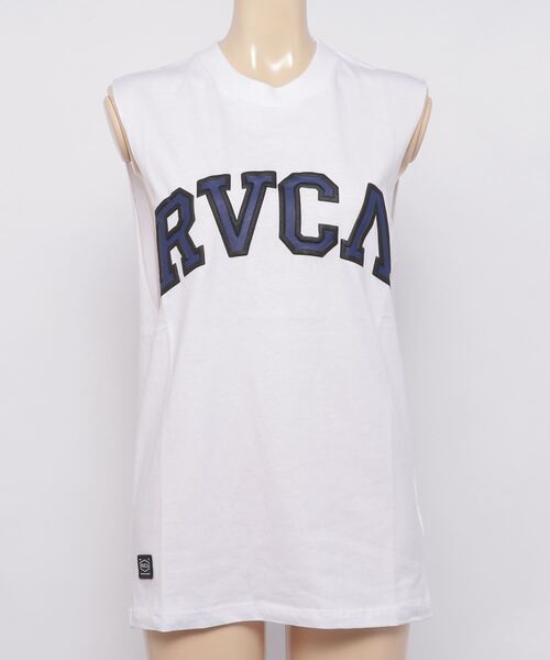 RVCA（ルーカ）の「RVCA/ルーカ  ビッグシルエット  カレッジ風ロゴタンクトップ   BB043-382（タンクトップ・レディース・ホワイト/グレー/カーキ/ブラック・S/XS）」の9枚目の写真