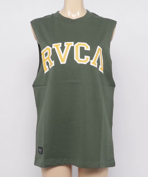 RVCA（ルーカ）の「RVCA/ルーカ  ビッグシルエット  カレッジ風ロゴタンクトップ   BB043-382（タンクトップ・レディース・ホワイト/グレー/カーキ/ブラック・S/XS）」の11枚目の写真