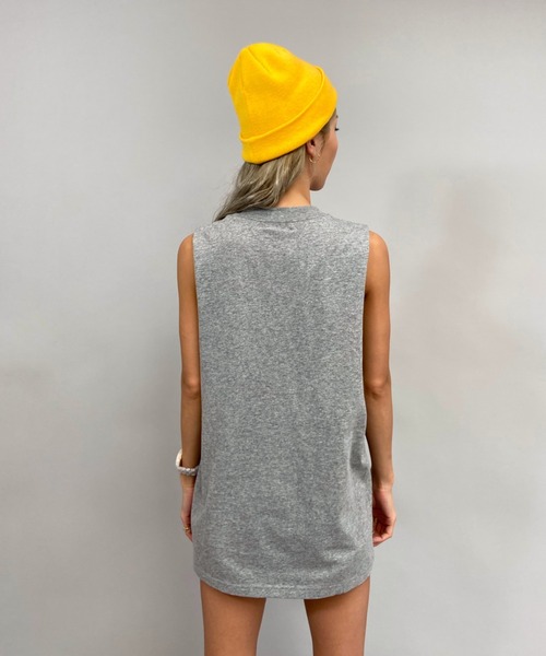 RVCA（ルーカ）の「RVCA/ルーカ  ビッグシルエット  カレッジ風ロゴタンクトップ   BB043-382（タンクトップ・レディース・ホワイト/グレー/カーキ/ブラック・S/XS）」の17枚目の写真