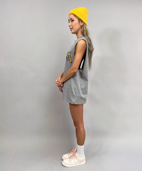 RVCA（ルーカ）の「RVCA/ルーカ  ビッグシルエット  カレッジ風ロゴタンクトップ   BB043-382（タンクトップ・レディース・ホワイト/グレー/カーキ/ブラック・S/XS）」の20枚目の写真