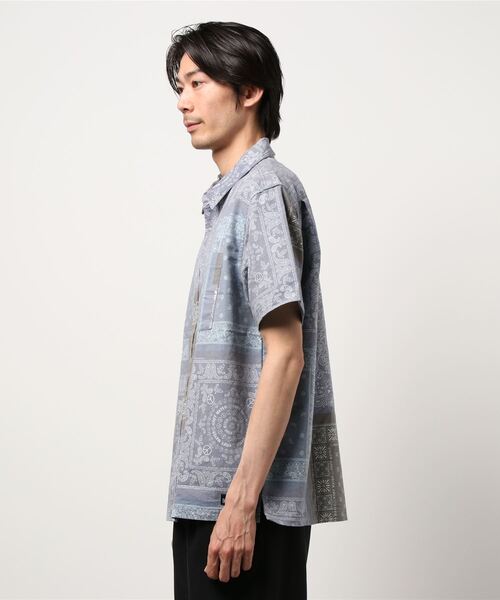 KRIFF MAYER（クリフメイヤー）の「さらっとエアー半袖柄シャツ（シャツ/ブラウス・メンズ・オリーブ/ダークネイビー/ロイヤルブルー・X-LARGE/LARGE/SMALL/MEDIUM）」の4枚目の写真