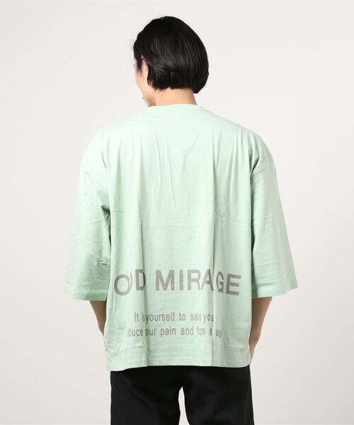 SHISKY(シスキー)の「ビッグシルエット プリント クルーネック 7分袖 Tシャツ カットソー(Tシャツ/カットソー・メンズ・ブラック/ベージュ/オフホワイト/ミント/モカ/チャコール/ホワイト系/ベージュ系/オレンジ系・M/L/XL)」の22枚目の写真