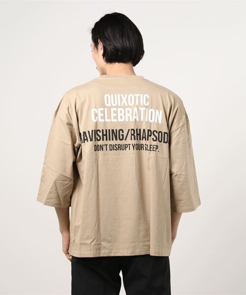 SHISKY(シスキー)の「ビッグシルエット プリント クルーネック 7分袖 Tシャツ カットソー(Tシャツ/カットソー・メンズ・ブラック/ベージュ/オフホワイト/ミント/モカ/チャコール/ホワイト系/ベージュ系/オレンジ系・M/L/XL)」の17枚目の写真