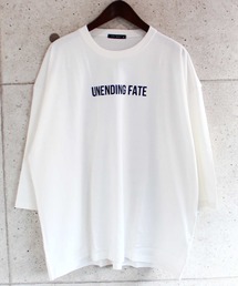 ビッグシルエット プリント クルーネック 7分袖 Tシャツ カットソー