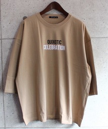 ビッグシルエット プリント クルーネック 7分袖 Tシャツ カットソー