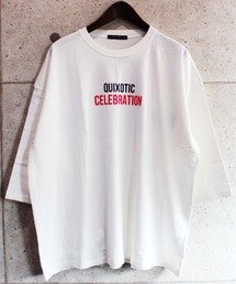 ビッグシルエット プリント クルーネック 7分袖 Tシャツ カットソー