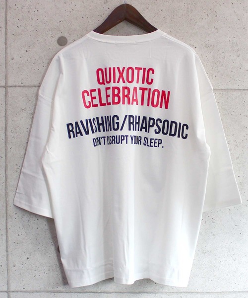 SHISKY(シスキー)の「ビッグシルエット プリント クルーネック 7分袖 Tシャツ カットソー(Tシャツ/カットソー・メンズ・ブラック/ベージュ/オフホワイト/ミント/モカ/チャコール/ホワイト系/ベージュ系/オレンジ系・M/L/XL)」の18枚目の写真