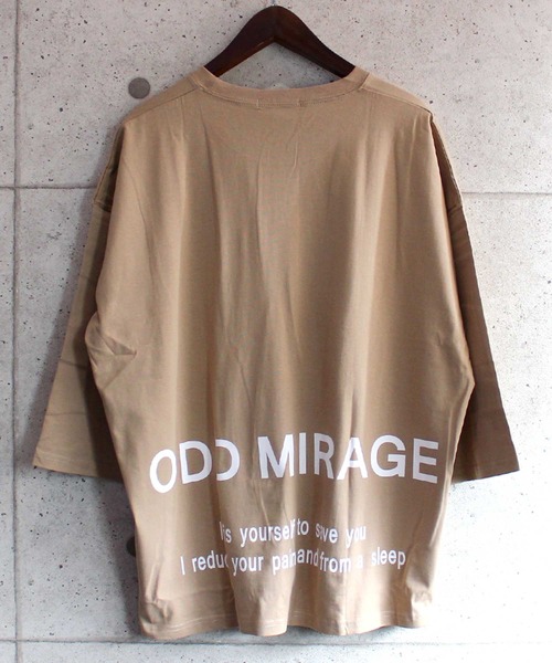 SHISKY(シスキー)の「ビッグシルエット プリント クルーネック 7分袖 Tシャツ カットソー(Tシャツ/カットソー・メンズ・ブラック/ベージュ/オフホワイト/ミント/モカ/チャコール/ホワイト系/ベージュ系/オレンジ系・M/L/XL)」の14枚目の写真