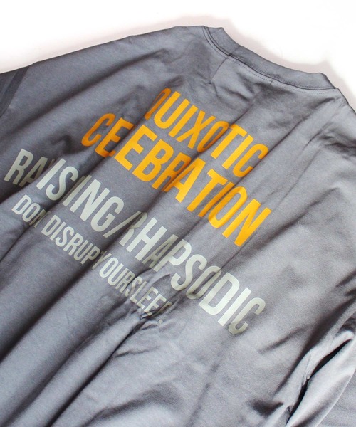 SHISKY(シスキー)の「ビッグシルエット プリント クルーネック 7分袖 Tシャツ カットソー(Tシャツ/カットソー・メンズ・ブラック/ベージュ/オフホワイト/ミント/モカ/チャコール/ホワイト系/ベージュ系/オレンジ系・M/L/XL)」の15枚目の写真