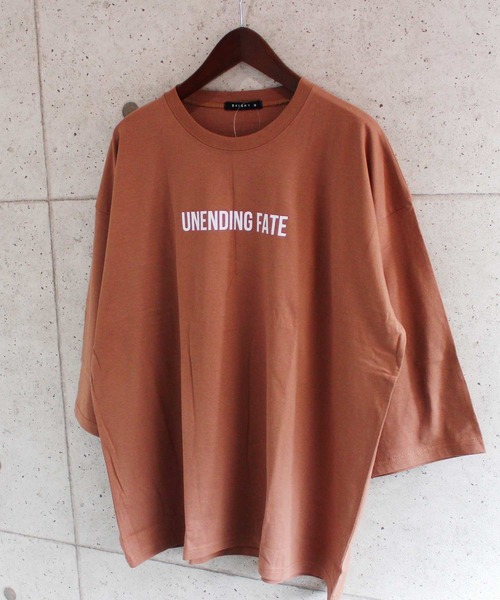 SHISKY(シスキー)の「ビッグシルエット プリント クルーネック 7分袖 Tシャツ カットソー(Tシャツ/カットソー・メンズ・ブラック/ベージュ/オフホワイト/ミント/モカ/チャコール/ホワイト系/ベージュ系/オレンジ系・M/L/XL)」の20枚目の写真