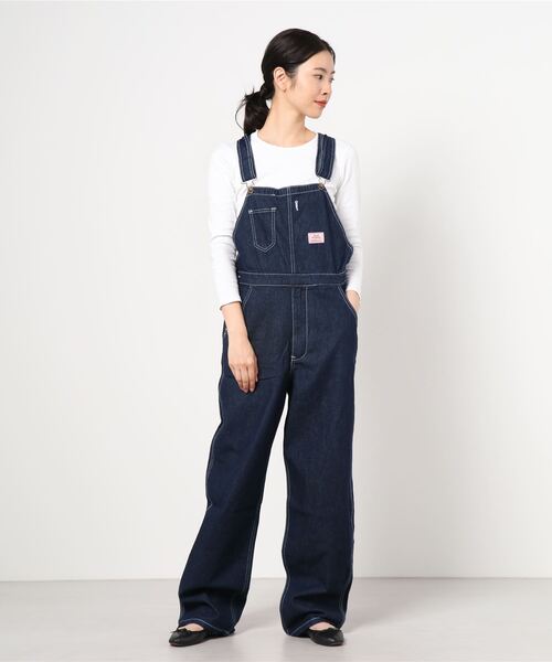 Satellite(サテライト)の「Satelite/サテライト サロペット SALO DENIM OVERALL(サロペット/オーバーオール・レディース・ブルー/ネイビー系/ネイビー/ワンウォッシュ・FREE)」の3枚目の写真
