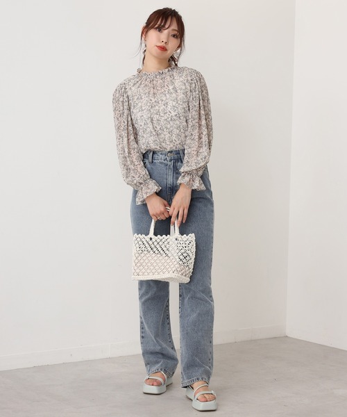 one after another NICE CLAUP（ワンアフターアナザーナイスクラップ）の「スクエアトゥチューブサンダル（サンダル・レディース・アイボリー/ミント・S/M/L/LL）」の8枚目の写真