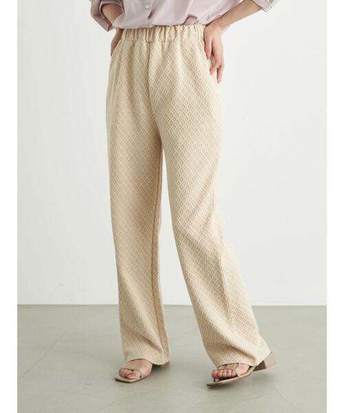 earth music&ecology(アースミュージックアンドエコロジー)の「幾何柄ジャガードパンツ *(その他パンツ・レディース・グレー/ベージュ・FREE)」の10枚目の写真