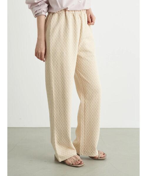 earth music&ecology(アースミュージックアンドエコロジー)の「幾何柄ジャガードパンツ *(その他パンツ・レディース・グレー/ベージュ・FREE)」の11枚目の写真