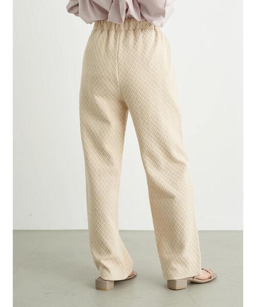 earth music&ecology(アースミュージックアンドエコロジー)の「幾何柄ジャガードパンツ *(その他パンツ・レディース・グレー/ベージュ・FREE)」の13枚目の写真