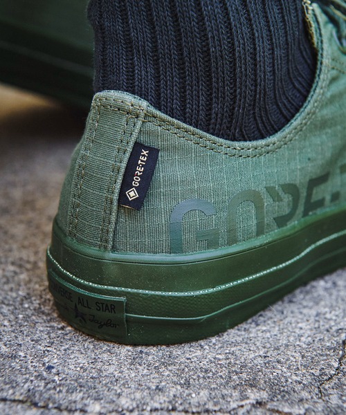 CONVERSE ALL STAR(コンバースオールスター)の「CONVERSE ALL STAR 100 GORE-TEX SIDELOGO MN OX (コンバース A)(スニーカー・レディース・オリーブ・30/24/28/22/29/22.5/24.5/27/27.5/25.5/25/23/23.5/26/26.5)」の14枚目の写真
