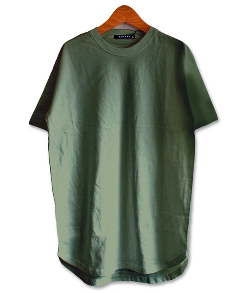 THE CASUAL(カジュアル)の「ビッグシルエット無地ワンピース ロング丈Tシャツ キッズ(ワンピース・キッズ・ミント/ラベンダー/ブラック/杢グレー/ネイビー/チャコール/ベージュ/モカ/カーキ/オフホワイト・160cm/140cm/130cm/120cm/150cm/110cm)」の2枚目の写真