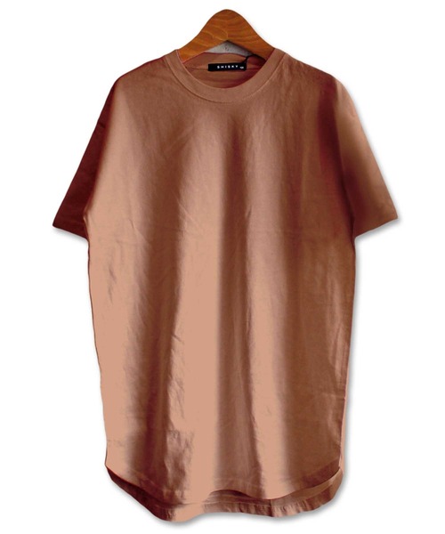 THE CASUAL(カジュアル)の「ビッグシルエット無地ワンピース ロング丈Tシャツ キッズ(ワンピース・キッズ・ミント/ラベンダー/ブラック/杢グレー/ネイビー/チャコール/ベージュ/モカ/カーキ/オフホワイト・160cm/140cm/130cm/120cm/150cm/110cm)」の6枚目の写真