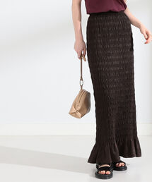 Ray BEAMS / サテン シャーリング スカート