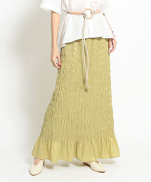 Ray BEAMS | Ray BEAMS / サテン シャーリング スカート(スカート)