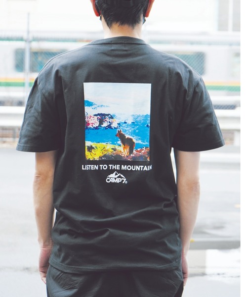 CAMP7(キャンプセブン)の「《CAMP7》PRINT TEE(Tシャツ/カットソー・メンズ・ブラック/ベージュ/カーキ/ホワイト・LARGE/X-LARGE/MEDIUM)」の3枚目の写真